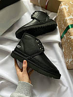 Чорні шкіряні чоловічі Уггі UGG Neumel Black