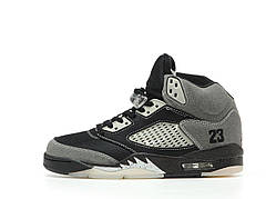 Сірі замшеві чоловічі кросівки Nike Air Jordan 5\ Найк аїр Джордан 5 Демісезонні