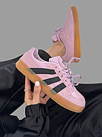 Рожеві замшеві жіночі кросівки Adidas Mark Gonzales x Aloha « ONE BLACK EYE » PINK