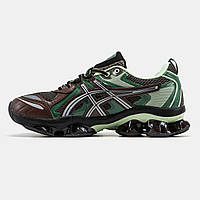 Зелені текстильні чоловічі кросівки Asics Gel-Quantum Kinetic Green Brown Black