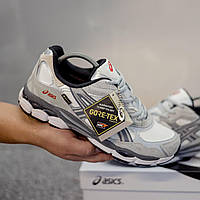 Зимові сірі замшеві чоловічі термо кросівки Asics Gel-NYC Gore-Tex / Водонепроникні Асікс Гель Гортекс