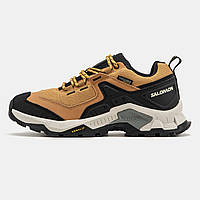 Зимові чоловічі коричневі термо-кросівки Salomon Quest M Element Gtx Gore-Tex / Саломон Гор текс