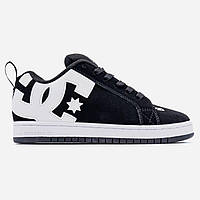 Чорні з Білим замшеві чоловічі кросівки DC Shoes Bob's Burgers x Court Graffik / ДС Бобс Бургерс Курт Графік