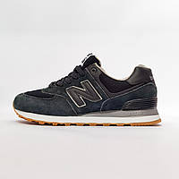 Сірі замшеві чоловічі кросівки New Balance 574 classic