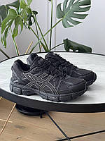 Зимові чорні шкіряні чоловічі термо кросівки Asics Gel-Kahana 8 Gore-Tex Водонепроникні Асікс Гель Кахана 8 Гортекс