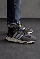 Зимові сірі замшеві чоловічі кросівки Adidas Retropy E5