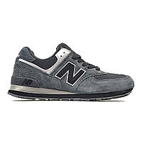 Сірі замшеві чоловічі кросівки New Balance 574 Grey Black