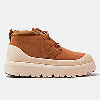 Зимові бежеві жіночі замшеві Уггі UGG Neumel Hybrid Beige на хутрі водонепроникні черевики УГГ