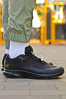 Водонепроникні чорні чоловічі кросівки Arc’teryx Aerios FL 2 Gore-Tex / Зимові Арктерікс Гортекс