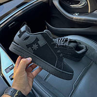 Чорні замшеві жіночі кросівки DC Shoes Court Graffik Демісезонні кеди ДС Шуз
