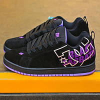 Чорні замшеві чоловічі кросівки DC x Black Sabbath Court Graffik / Демісезонні ДС Шуз