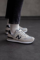 Сірі замшеві чоловічі кросівки New Balance 574 Grey Black