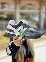 Сірі замшеві жіночі кросівки New Balance 574 Демісезонні кросівки Нью Беланс