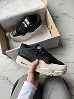 Чорно-білі чоловічі шкіряні кросівки  Nigel Sylvester x Air Jordan 4 RM / Демісезон Найк аїр Джордан 4