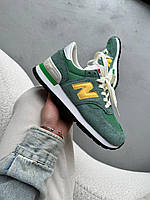 Зелені замшеві жіночі кросівки New Balance 574 Демісезонні кросівки Нью Беланс