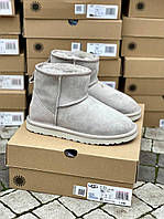 Світло-сірі замшеві жіночі Уггі UGG Classic Mini Light Grey