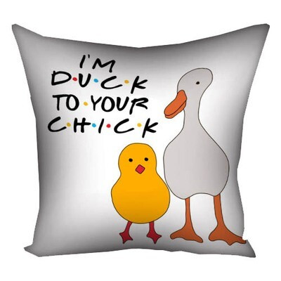 Подушка з принтом 50x50 см «Friends. I'm duck for your chick»
