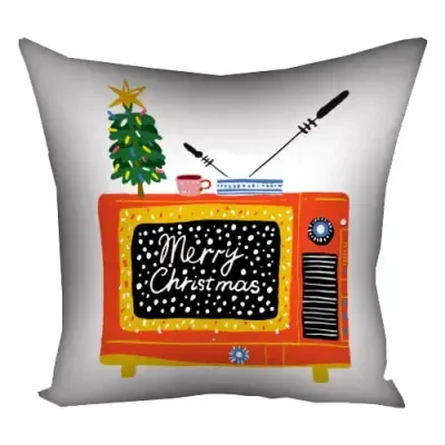 Подушка з принтом 50x50 см «Merry Christmas TV»