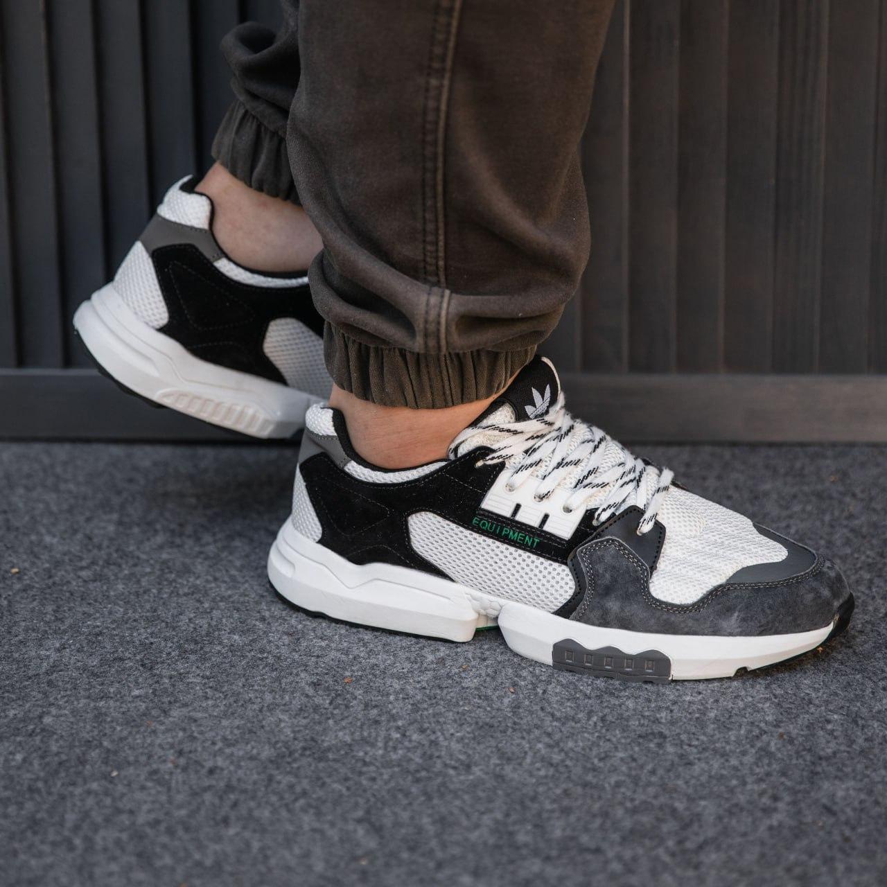 Білі замшеві чоловічі кросівки Adidas ZX Torsion / Кросівки демісезонні Адідас Торсіон, фото 1