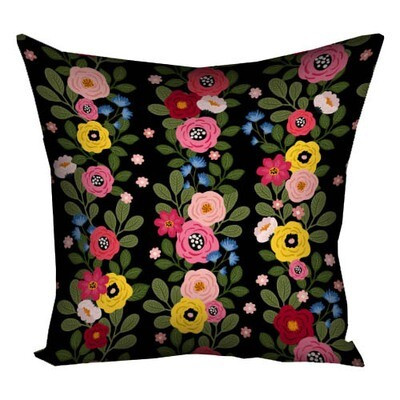 Подушка з принтом 50x50 см «Квіткові рядки»