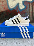 Білі шкіряні чоловічі кросівки Adidas Superstar, фото 4