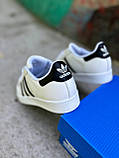 Білі шкіряні чоловічі кросівки Adidas Superstar, фото 5