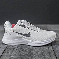 Білі літні текстильні чоловічі кросівки Nike Air Zoom Легкі кросівки Найк Зум Сітчасті