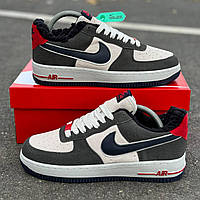 Зимові замшеві сірі чоловічі кросівки Nike Air Force 1 Low Classic