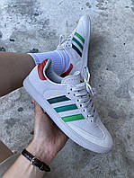 Білі шкіряні жіночі кросівки Adidas Samba X End Velosamba Crystal