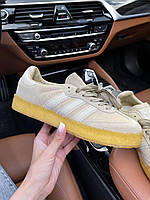 Бежеві замшеві жіночі кросівки Adidas Samba x Ronnie Fieg x Clarks Демісезонні кеди Адідас Самба