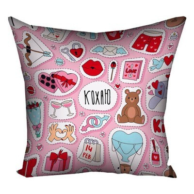 Подушка з принтом 50x50 см «Кохаю»