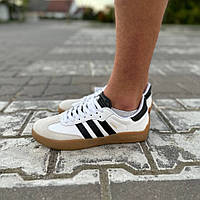 Білі шкіряні чоловічі кросівки Adidas Puig Samba Palace Демісезонні кросівки Адідас Самба