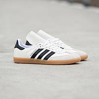 Білі шкіряні чоловічі кросівки Adidas Samba x  Humanrace Демісезонні кросівки Адідас Самба