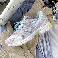 Рожеві замшеві жіночі кросівки Asics Gel-1130 Асікс Гель Сітка