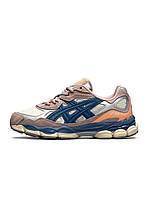 Сірі замшеві жіночі кросівки Asics Gel - NYC “Mauve Blue”