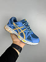 Голубі шкіряні жіночі кросівки ASICS Gel-Kahana 8 Демісезонні кросівки Асікс