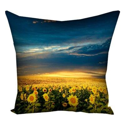 Подушка з принтом 50x50 см «Соняхи»
