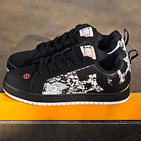 Чорні з Білим замшеві чоловічі кросівки DC Shoes Court Graffik «Marvel» / ДС Шуз Курт Графік