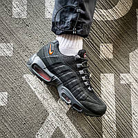 Чорні замшеві чоловічі кросівки Nike Air Max 95 OG / Демісезонні Найк Аір Макс 95 на осінь