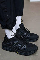 Зимові чорні чоловічі водонепроникні кросівки Salomon XA GTX Саломон гортекс на хутрі