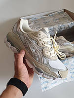 Бежеві замшеві жіночі кроссовки Asics GEL-NYC Beige Демісезонні Асікс Гель