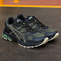 Чорні шкіряні чоловічі кросівки Asics Gel-Kahana 8 Демісезонні Асікс Гель Кахана Хакі