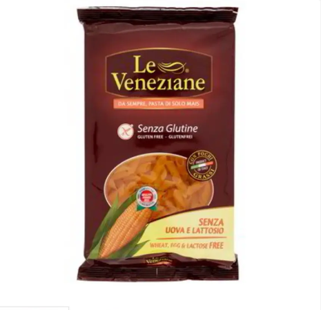 Макарони без лактози та глютену Le Veneziane Mezze Penne Rigate 250гр
