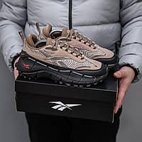 Коричневі замшеві кросівки чоловічі Reebok Zig Kinetica 2.5 Edge Демісезонні Рибок Зіг Кінетика