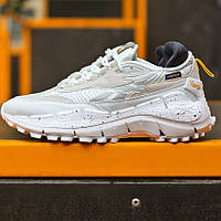 Білі демісезонні шкіряні чоловічі кросівки Reebok Zig Kinetica II Edge Водонепроникні Зіг Кінетика