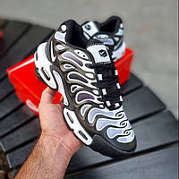 Чорно-білі текстильні чоловічі кросівки Nike Air Max Tn Plus Drift  Демісезонні Найк Тн Дріфт