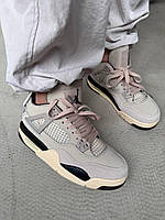 Рожеві жіночі шкіряні кросівки Nike Air Jordan 4 A Ma Maniere Fossil Stone Демісезон Найк аїр Джордан 4