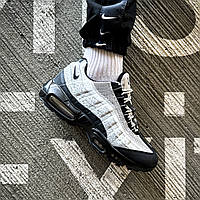 Сірі шкіряні чоловічі кросівки Nike Air Max 95 SE 'Day of the Dead' Демісезонні Найк Аїр Макс 95