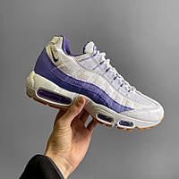 Білі шкіряні чоловічі кросівки Nike Air Max 95 Демісезонні Найк Аїр Макс 95