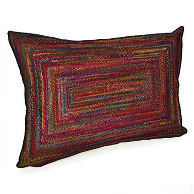 Подушка декоративна 45х32 см (мішковина) «У стилі в'язання»